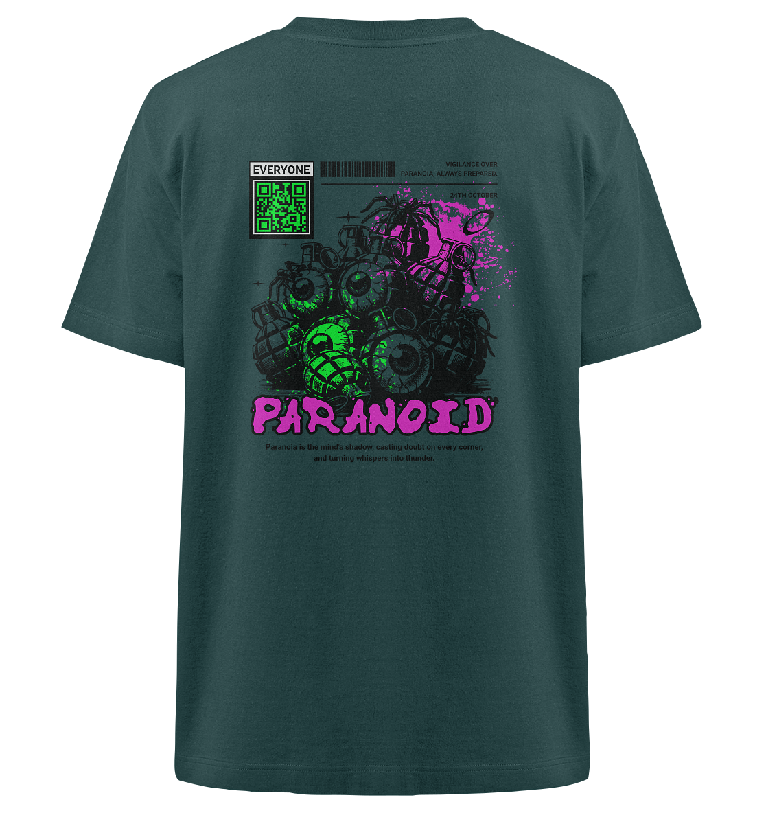 Trashball "Paranoid" - Heavy Oversized Organic Shirt