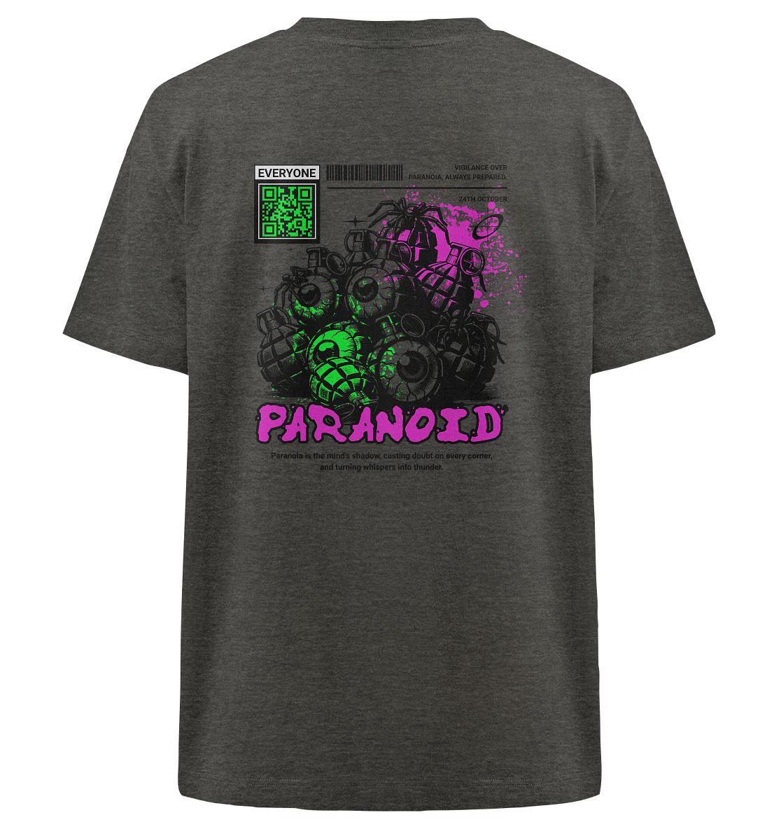 Trashball "Paranoid" - Heavy Oversized Organic Shirt