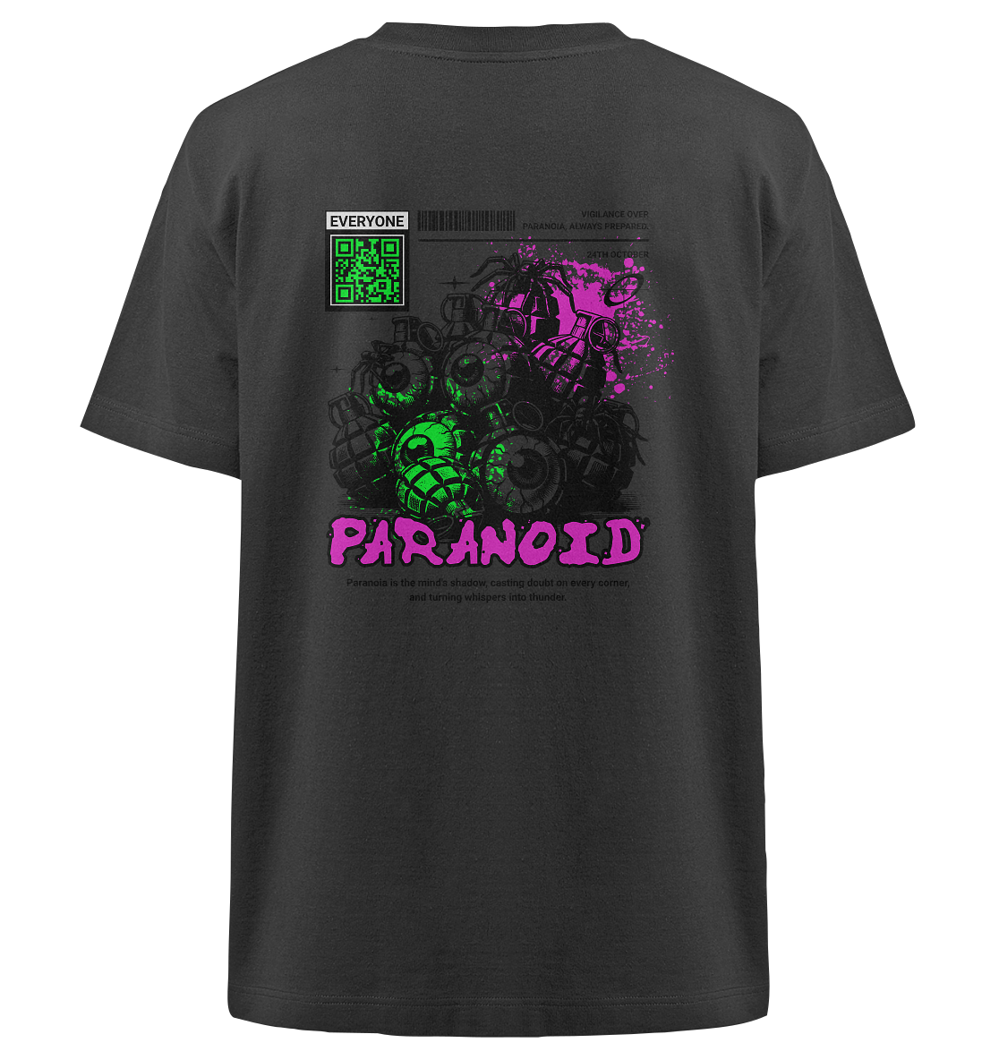 Trashball "Paranoid" - Heavy Oversized Organic Shirt