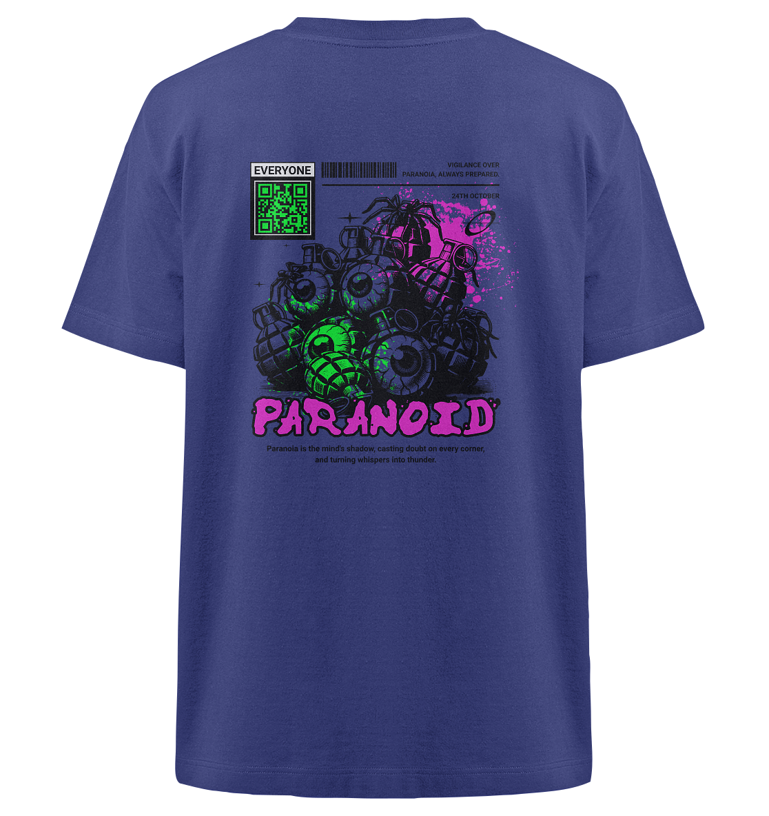 Trashball "Paranoid" - Heavy Oversized Organic Shirt