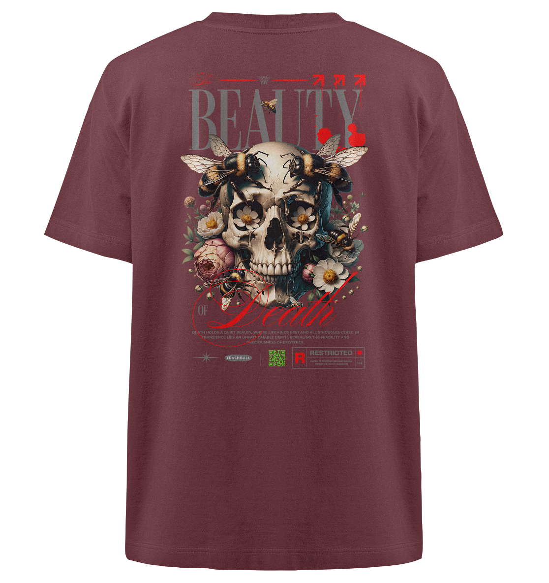 Trashball "Beauty of Death" - Heavy Oversized Organic Shirt