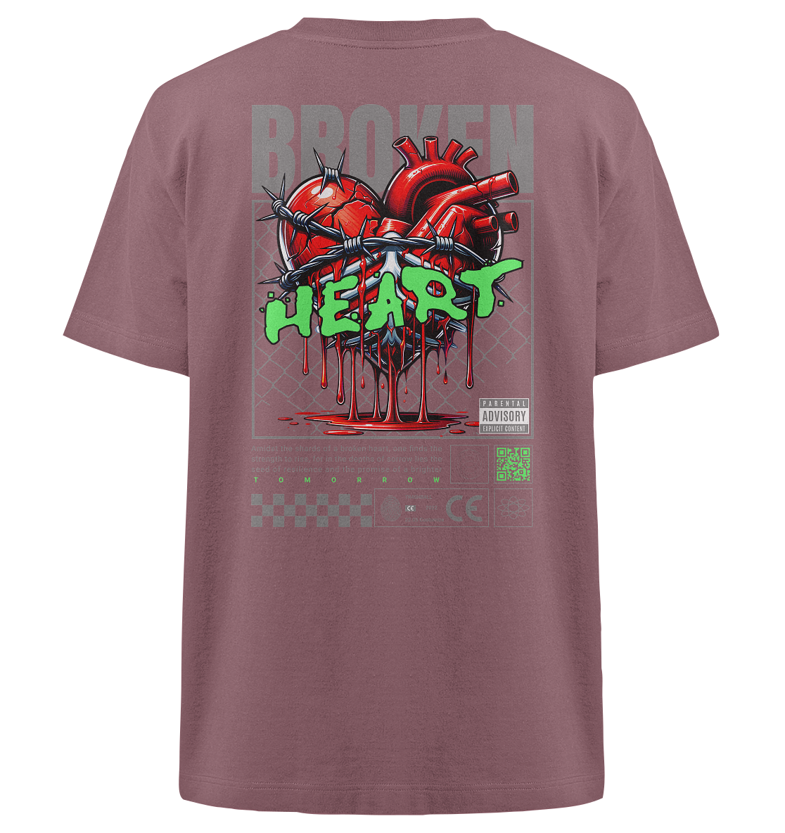 Trashball "Broken Heart" - Heavy Oversized Organic Shirt