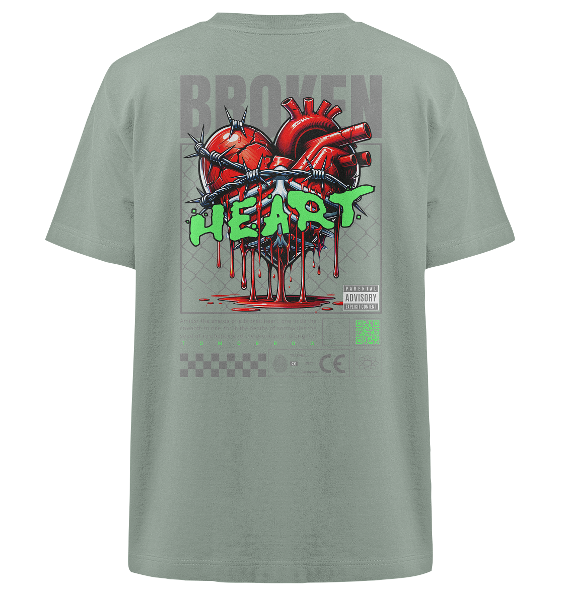 Trashball "Broken Heart" - Heavy Oversized Organic Shirt