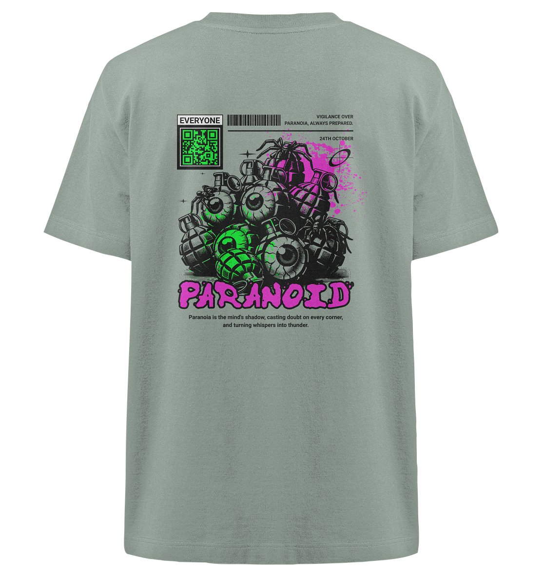 Trashball "Paranoid" - Heavy Oversized Organic Shirt