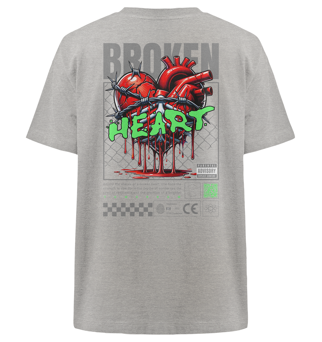 Trashball "Broken Heart" - Heavy Oversized Organic Shirt