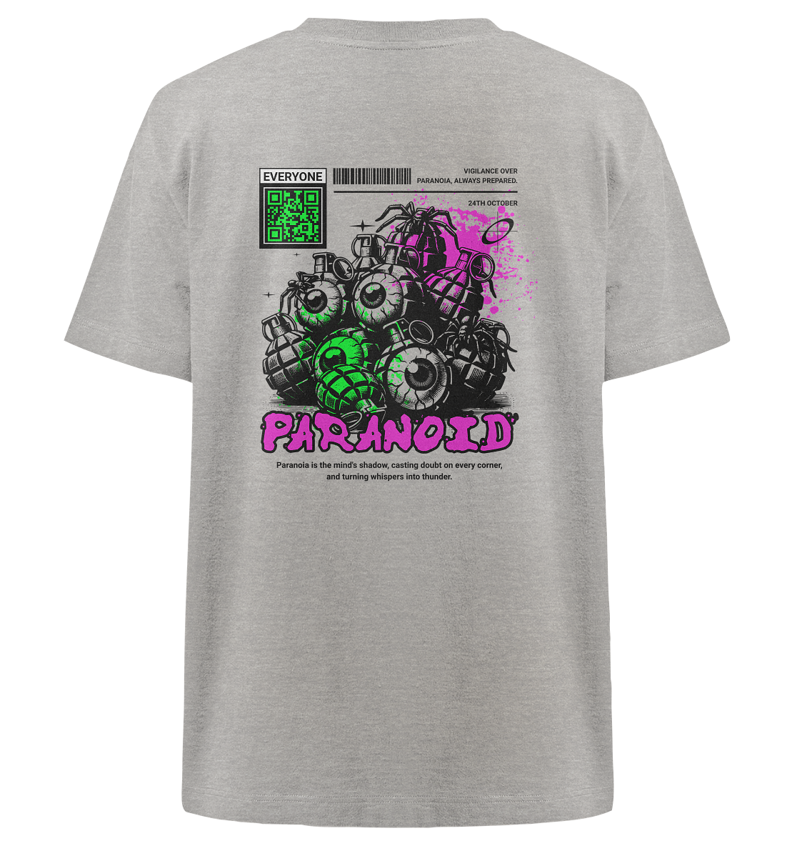 Trashball "Paranoid" - Heavy Oversized Organic Shirt