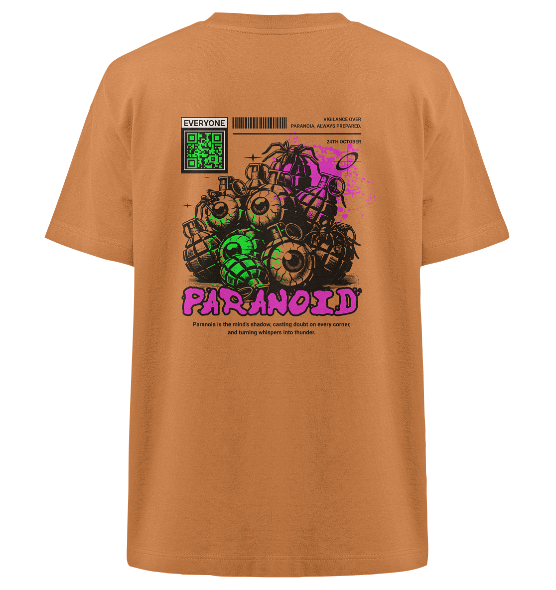 Trashball "Paranoid" - Heavy Oversized Organic Shirt