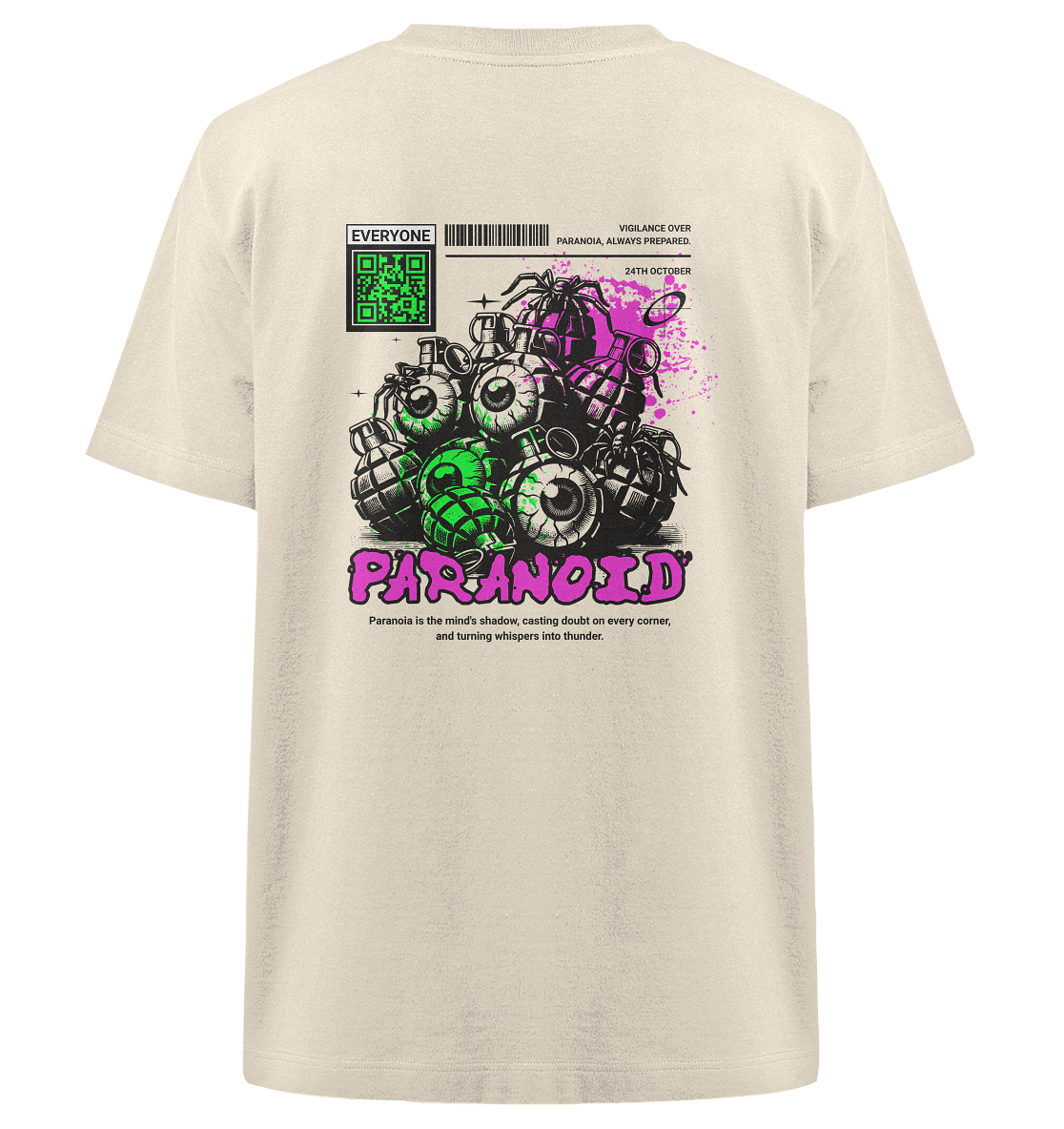 Trashball "Paranoid" - Heavy Oversized Organic Shirt