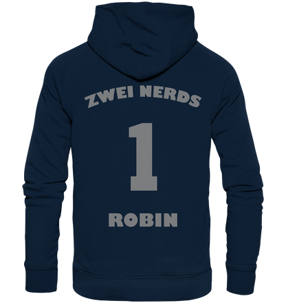 Trashball "Zwei Nerds Logo Robin" - Organic Hoodie