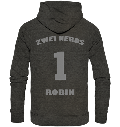 Trashball "Zwei Nerds Logo Robin" - Organic Hoodie