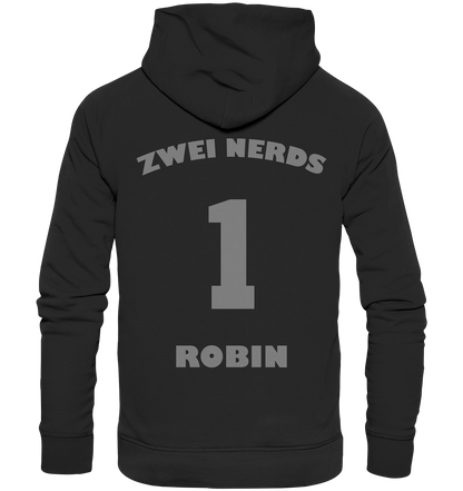 Trashball "Zwei Nerds Logo Robin" - Organic Hoodie