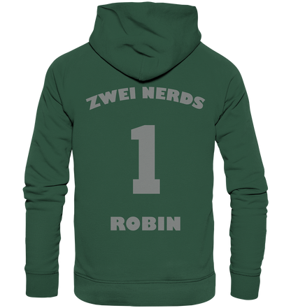 Trashball "Zwei Nerds Logo Robin" - Organic Hoodie