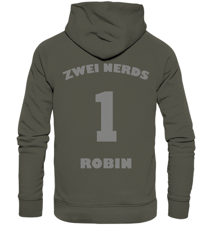 Trashball "Zwei Nerds Logo Robin" - Organic Hoodie