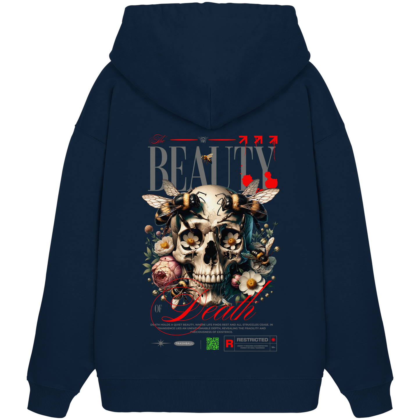 Trashball "Beauty of Death" - Organic Oversize Hoodie