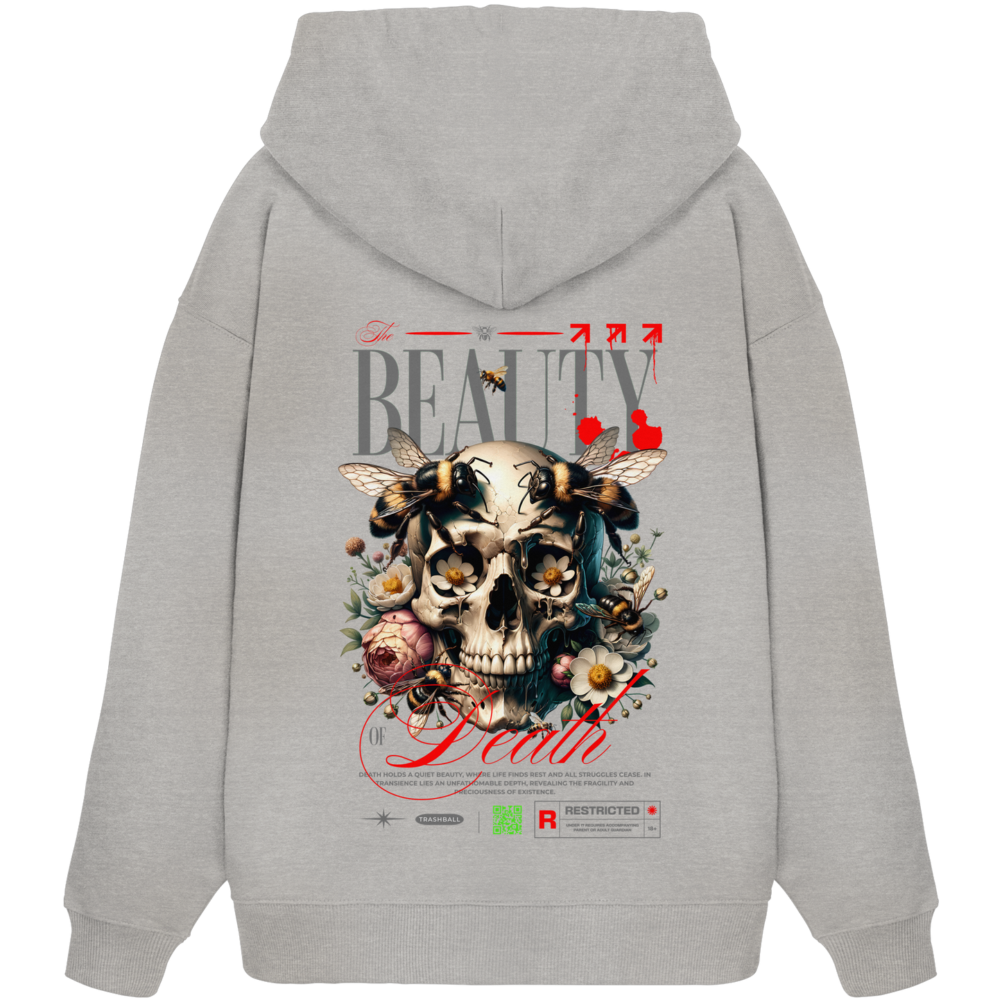 Trashball "Beauty of Death" - Organic Oversize Hoodie