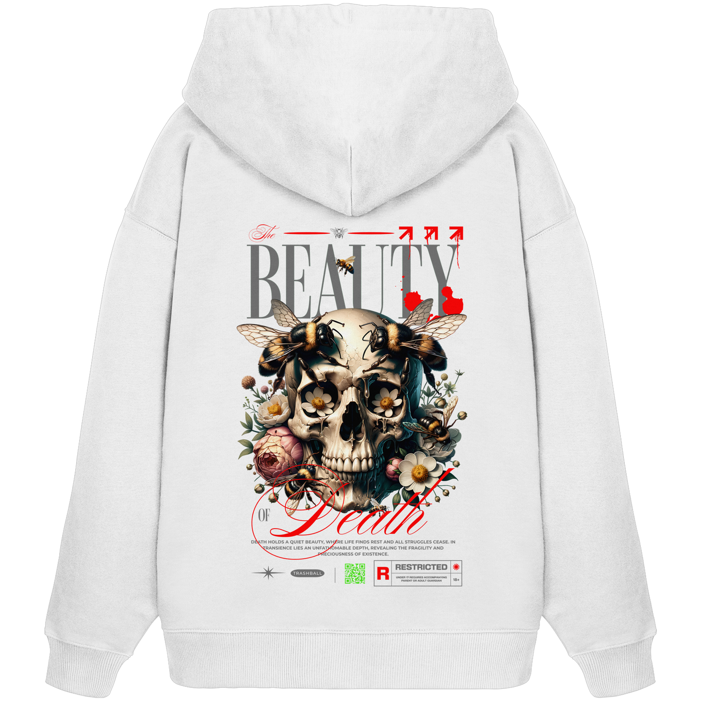 Trashball "Beauty of Death" - Organic Oversize Hoodie