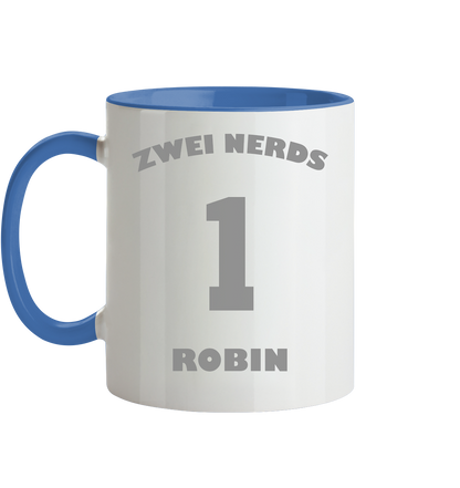 Trashball "Zwei Nerds Logo Robin" - Tasse zweifarbig