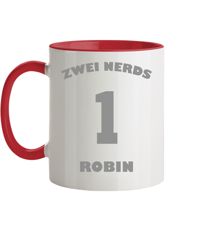 Trashball "Zwei Nerds Logo Robin" - Tasse zweifarbig