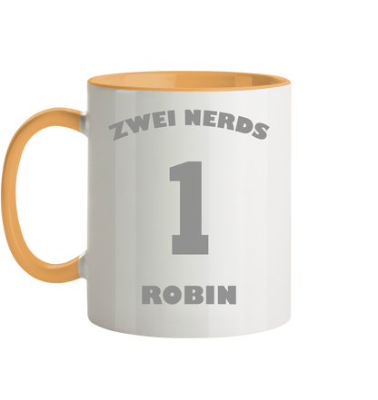 Trashball "Zwei Nerds Logo Robin" - Tasse zweifarbig