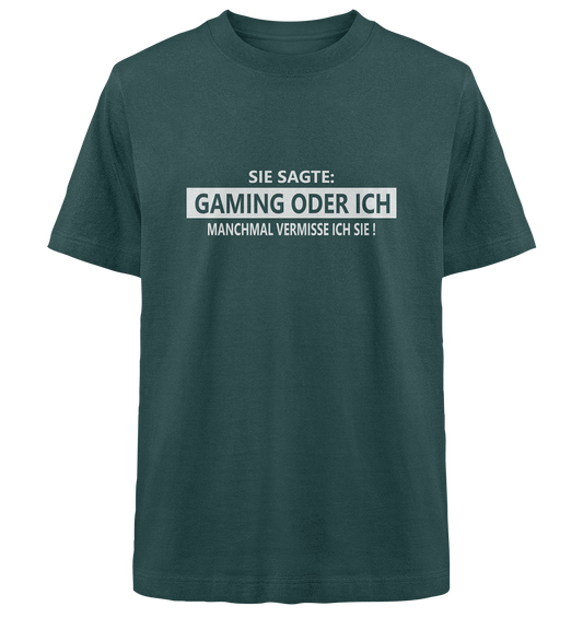 Trashball "Gaming oder Ich" - Heavy Oversized Organic Shirt