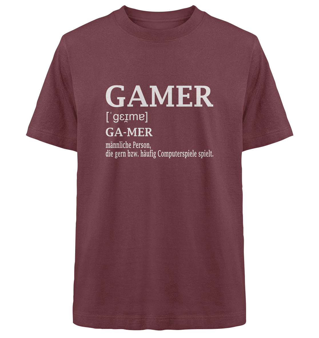 Trashball "Gamer Defintion" - Heavy Oversized Organic Shirt