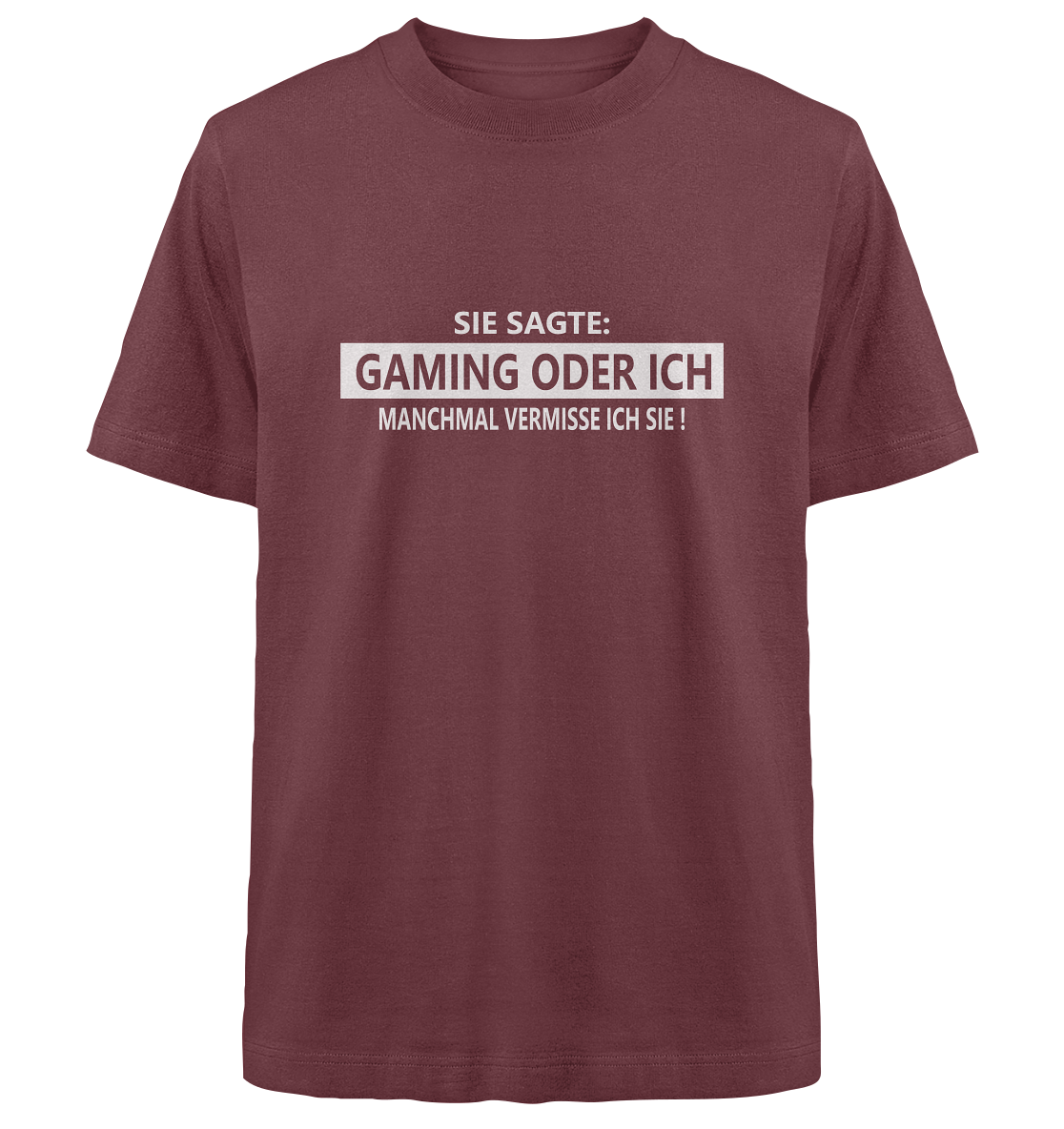 Trashball "Gaming oder Ich" - Heavy Oversized Organic Shirt