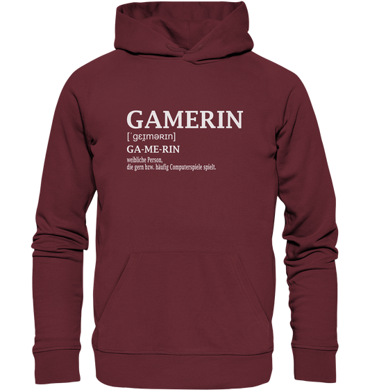 Trashball "Gamerin Defintion" - Organic Hoodie