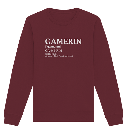 Trashball "Gamerin Defintion" - Organic Unisex Sweatshirt