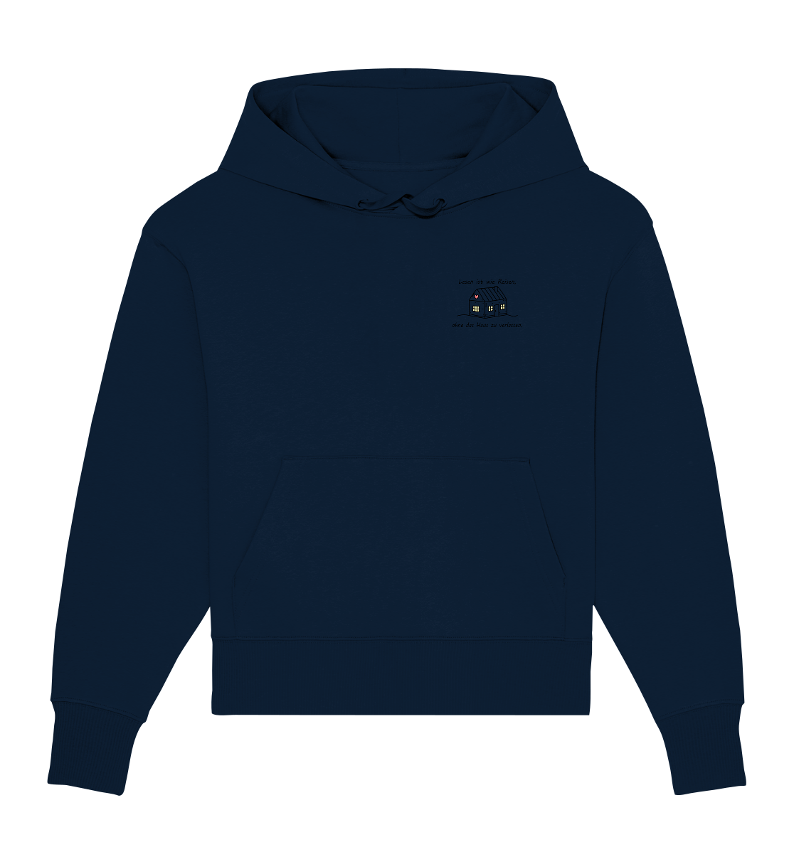 "Lesen ist wie Reisen" - Organic Oversize Hoodie