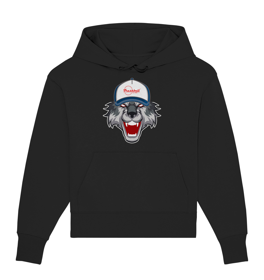 Trashball "Wolf Cap" - Organic Oversize Hoodie