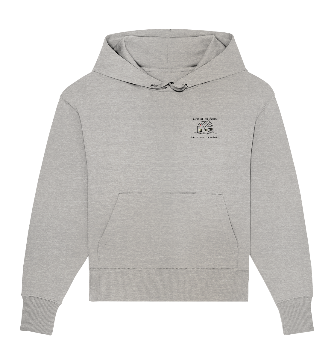 "Lesen ist wie Reisen" - Organic Oversize Hoodie