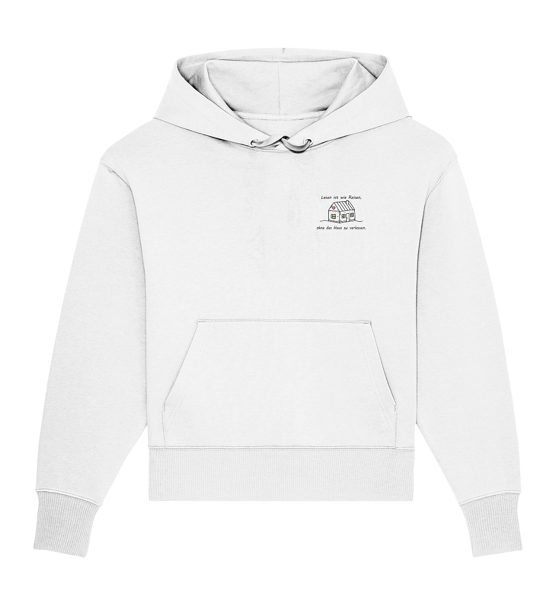 "Lesen ist wie Reisen" - Organic Oversize Hoodie