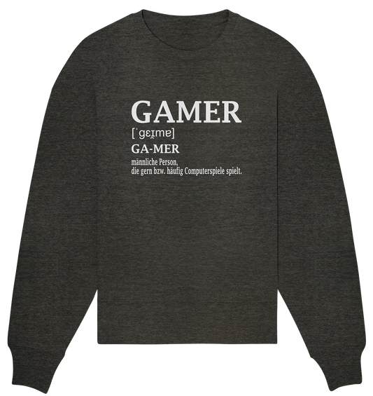 Trashball "Gamer Defintion" - Organic Oversize Sweatshirt