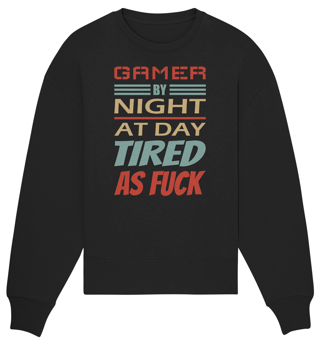 Trashball "Gamer by Night" - Organic Oversize Sweatshirt