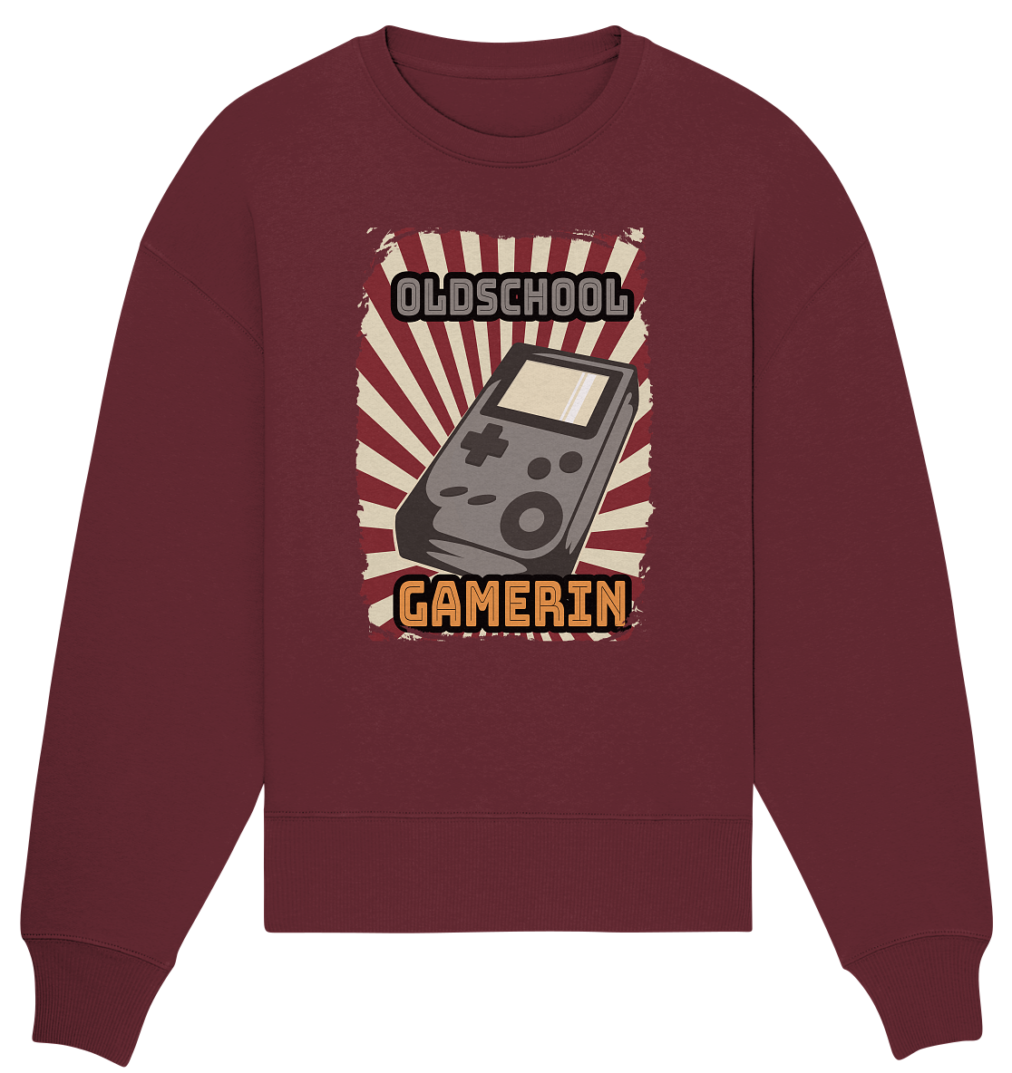 Trashball "Oldschool Gamerin" - Organic Oversize Sweatshirt