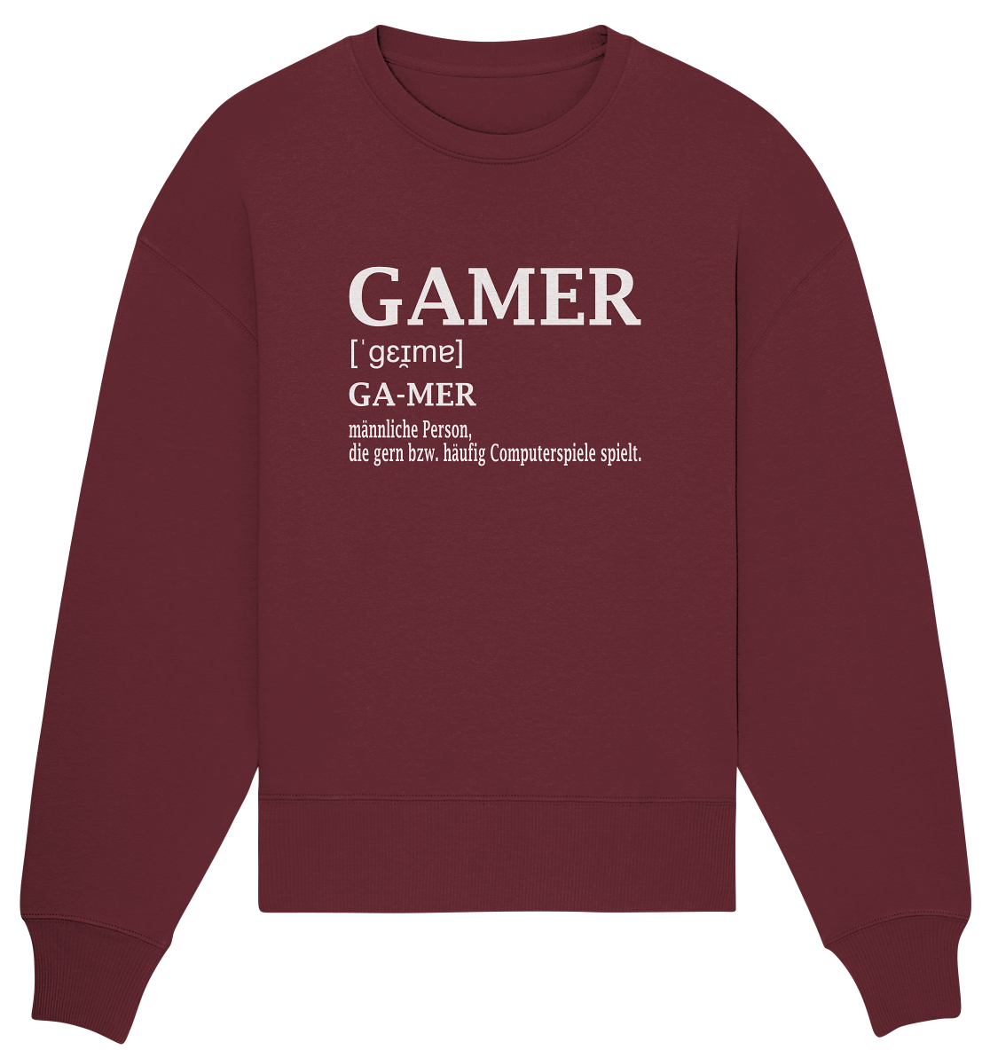 Trashball "Gamer Defintion" - Organic Oversize Sweatshirt