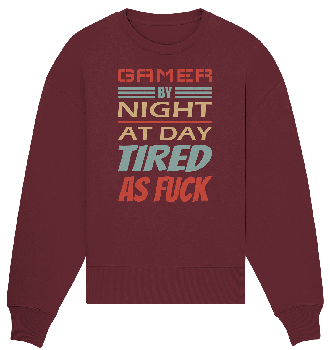 Trashball "Gamer by Night" - Organic Oversize Sweatshirt