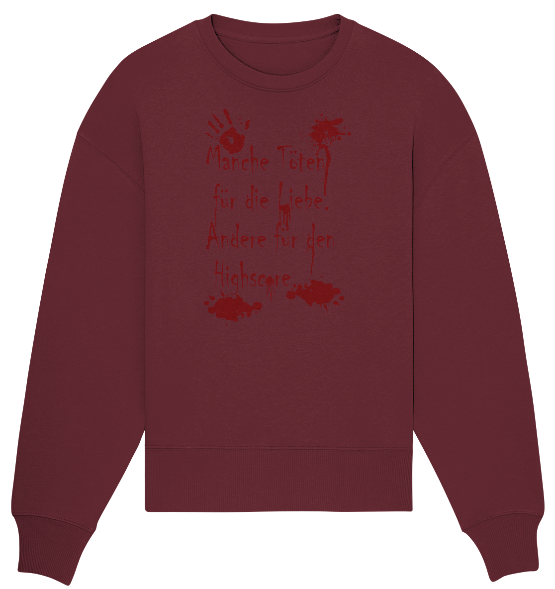 Trashball "Liebe vs. Highscore" - Organic Oversize Sweatshirt