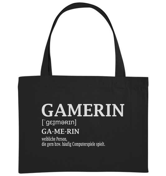 Trashball "Gamerin Defintion" - Organic Shopping-Bag