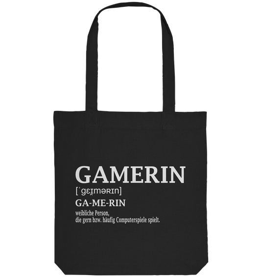 Trashball "Gamerin Defintion" - Organic Tote-Bag