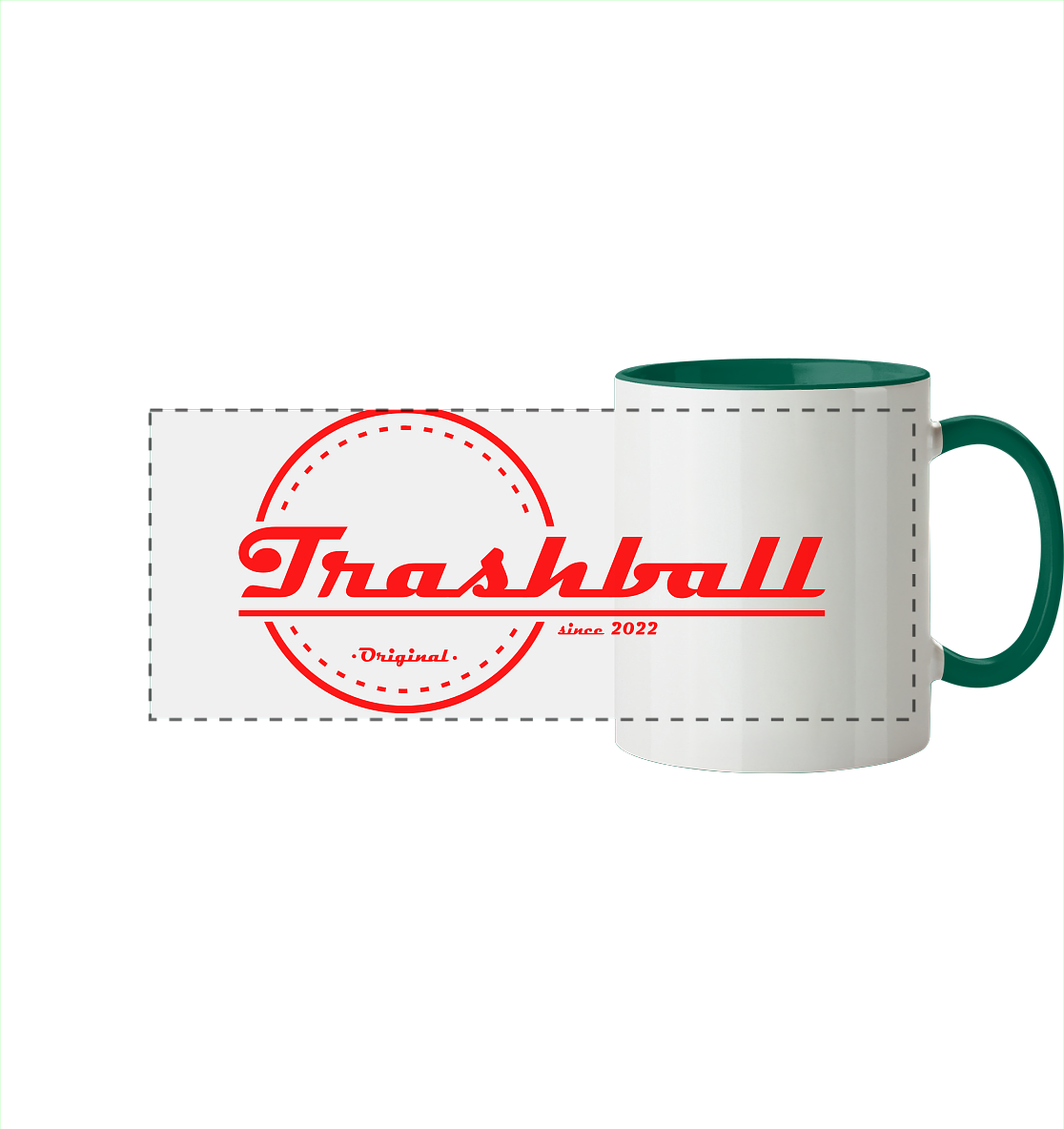 Trashball "Logo" - Panorama Tasse zweifarbig