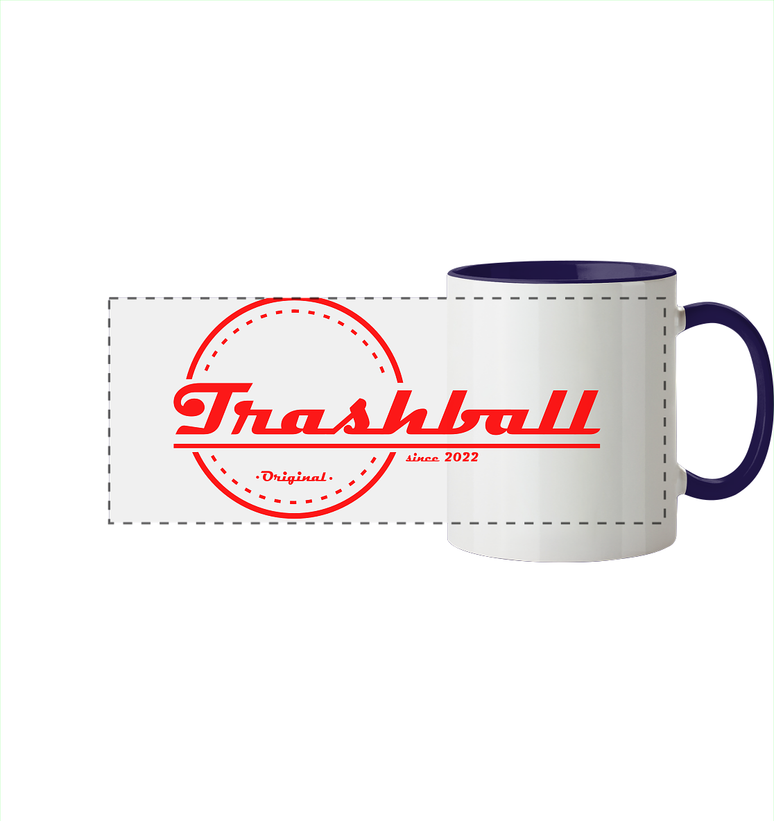 Trashball "Logo" - Panorama Tasse zweifarbig