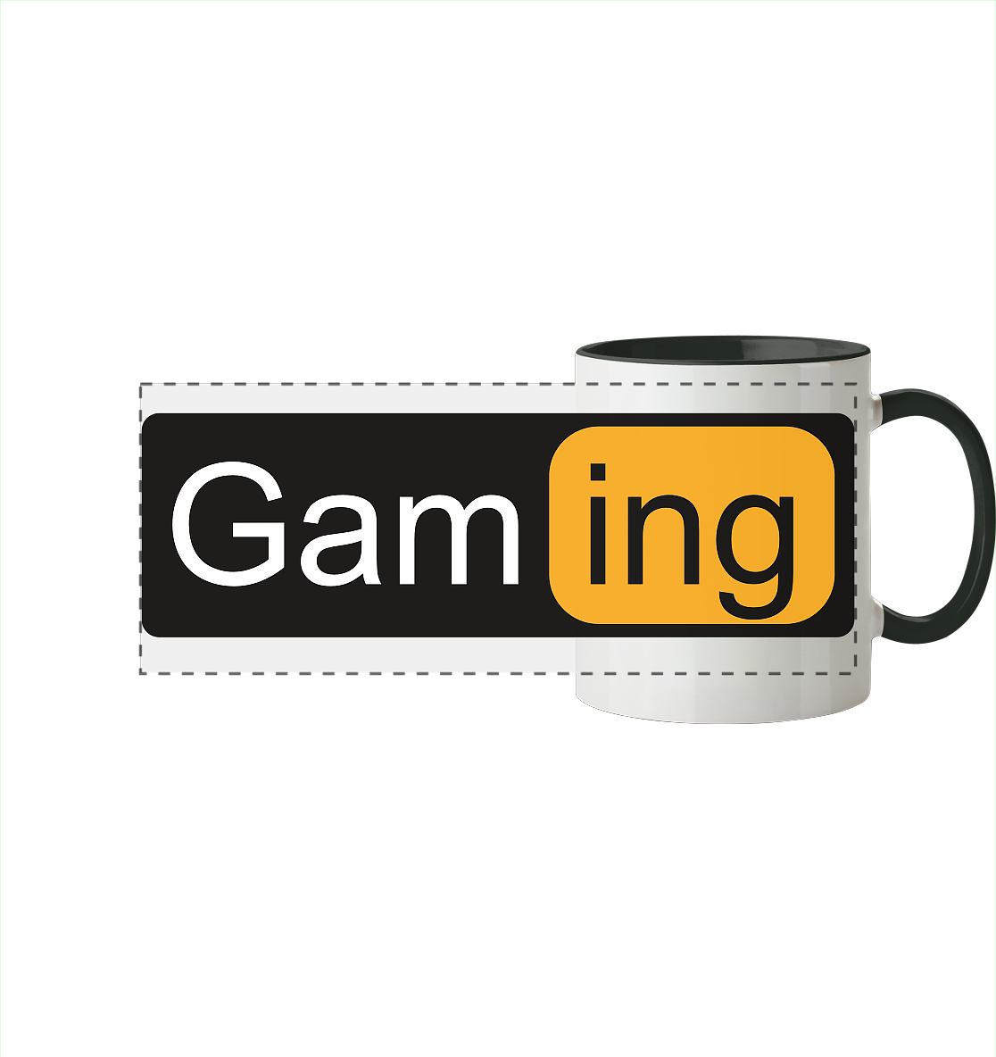 Trashball "Gaming" - Panorama Tasse zweifarbig