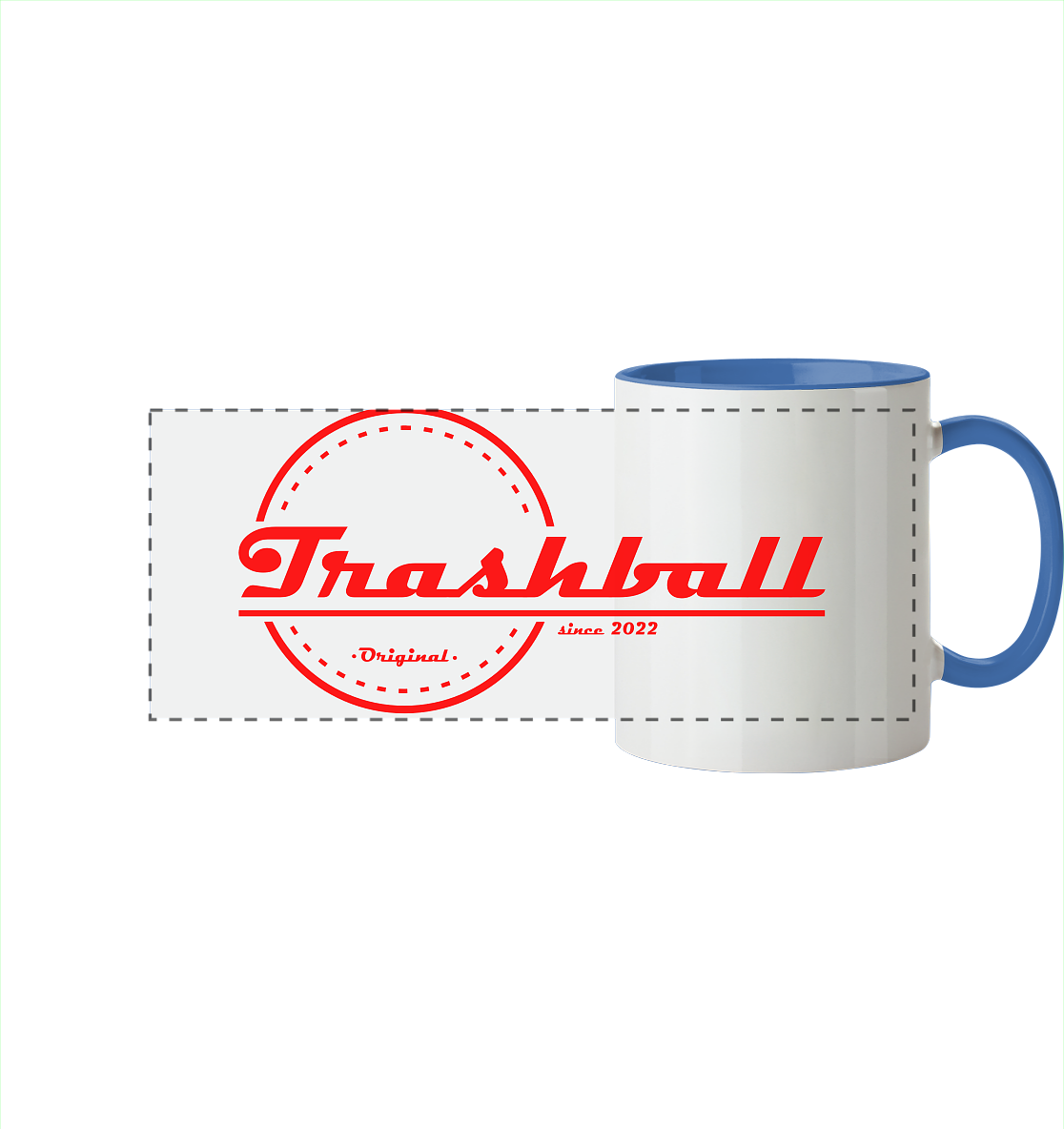 Trashball "Logo" - Panorama Tasse zweifarbig