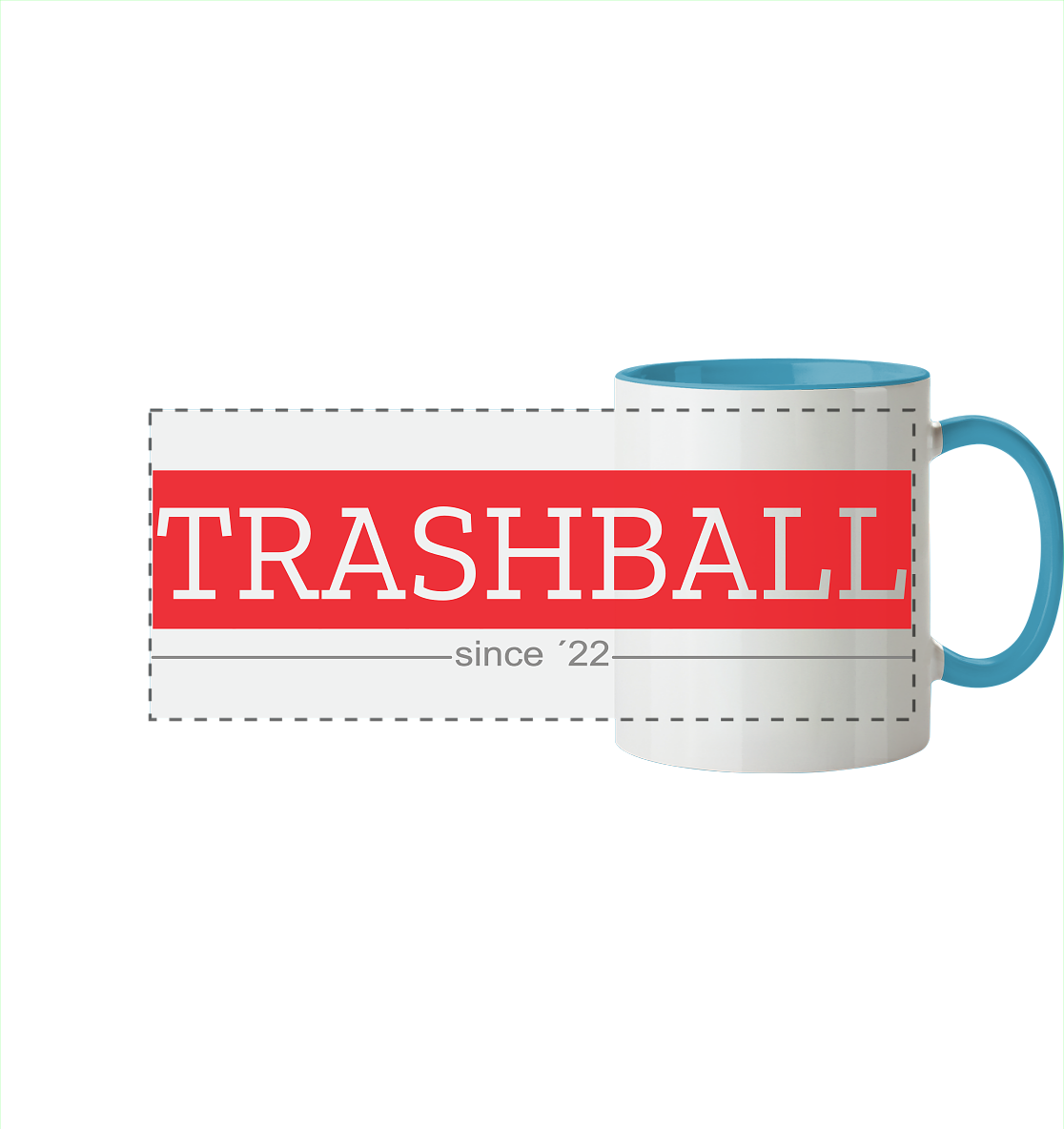 Trashball "Klassik" - Panorama Tasse zweifarbig