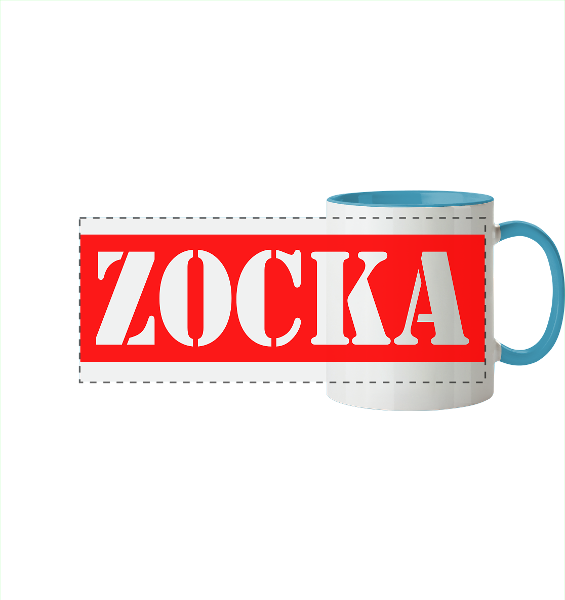 Trashball "ZOCKA" - Panorama Tasse zweifarbig