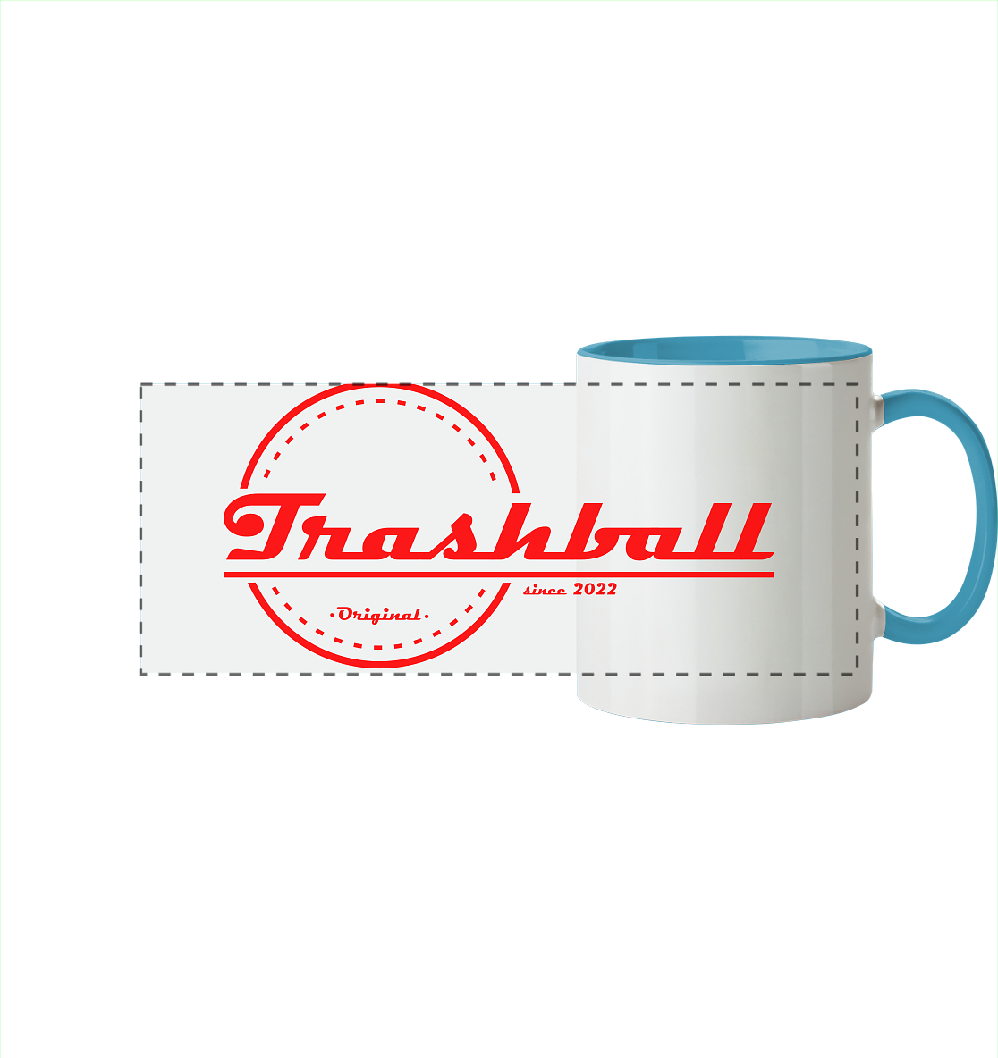 Trashball "Logo" - Panorama Tasse zweifarbig