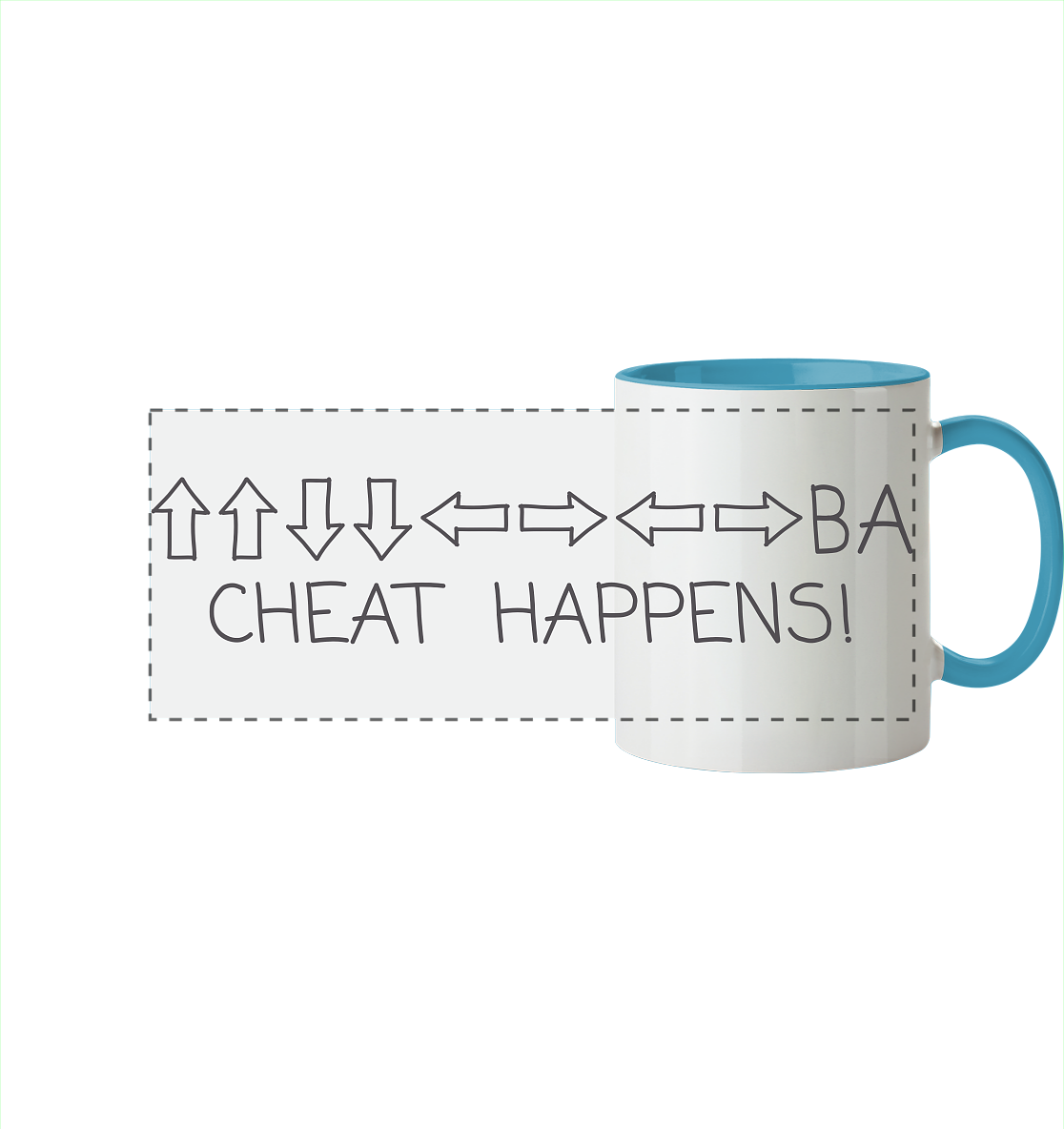 Trashball "Cheat Happens" - Panorama Tasse zweifarbig