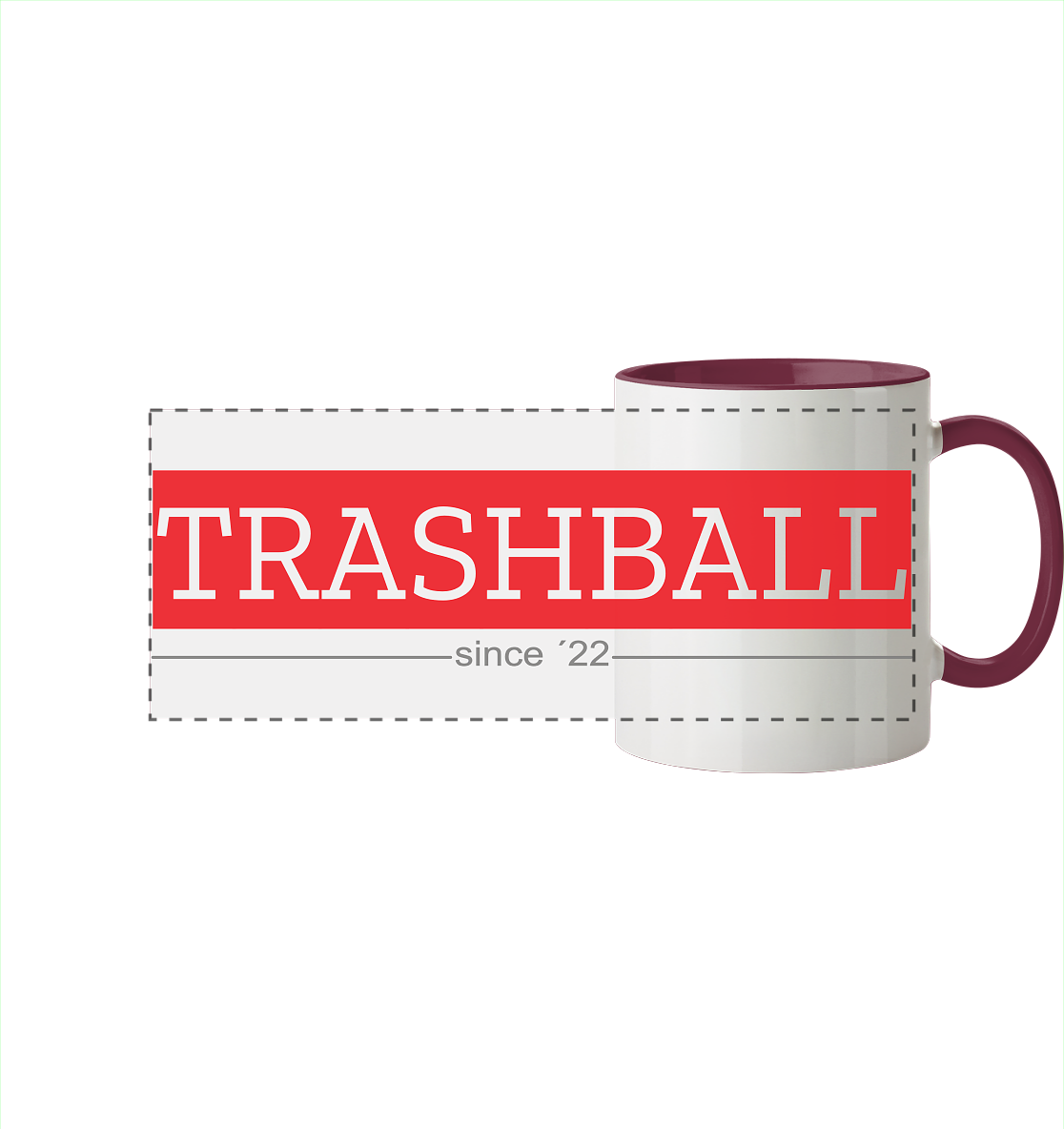 Trashball "Klassik" - Panorama Tasse zweifarbig