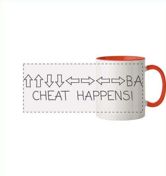 Trashball "Cheat Happens" - Panorama Tasse zweifarbig